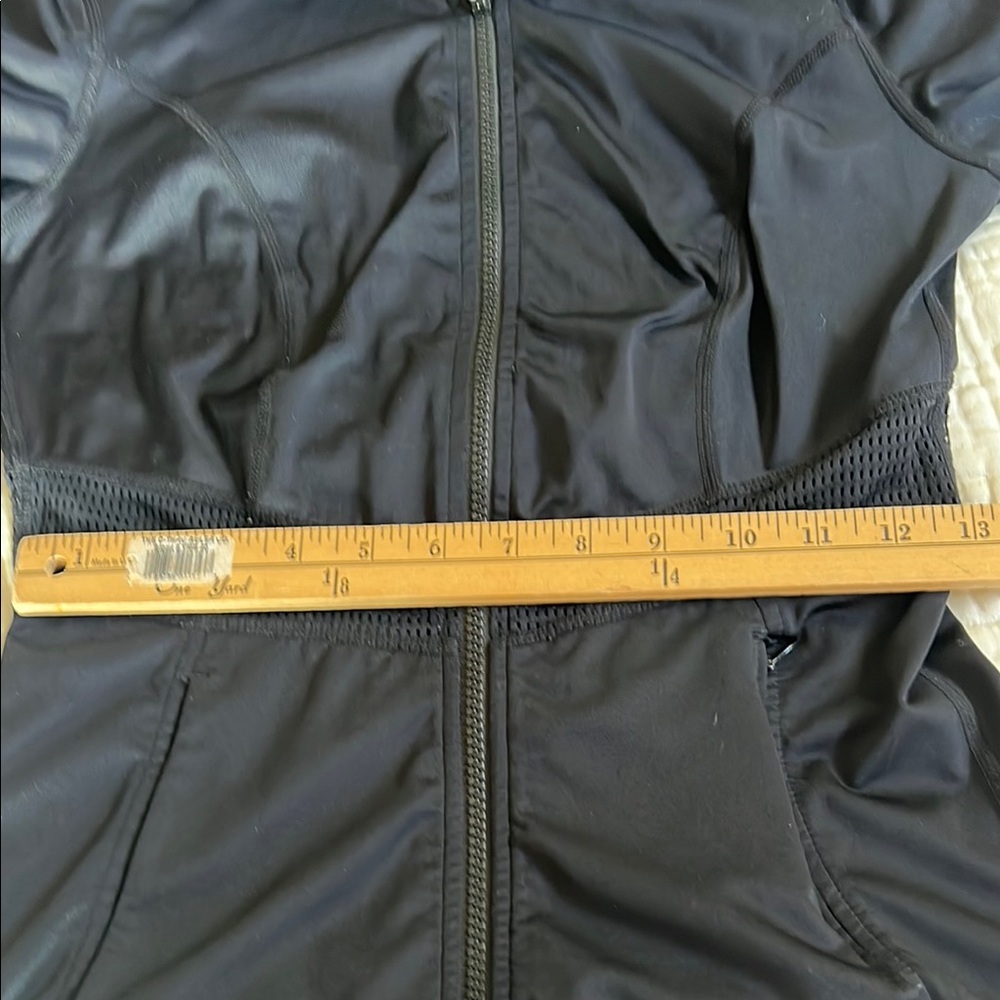 Zella Black Utility Jacket with Zip-Front Closure zip pocket netting XS - Picture 6 of 8
